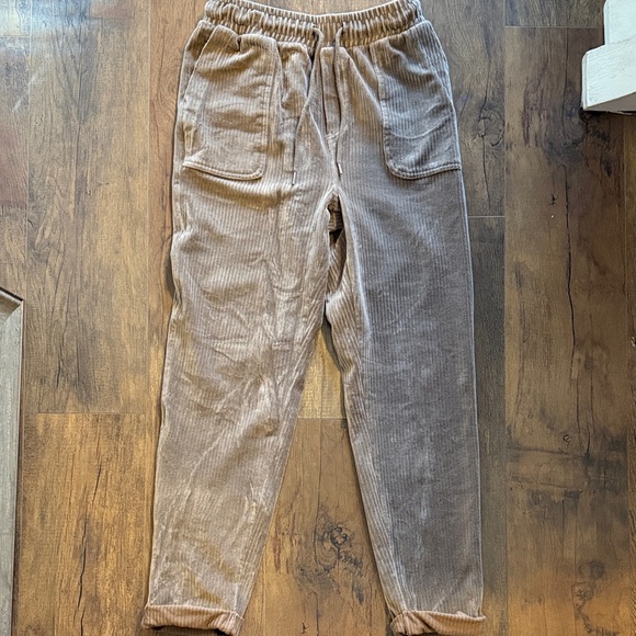 Zenana Outfitters Pants - Zenana Outfitters Corduroy Joggers - Brown